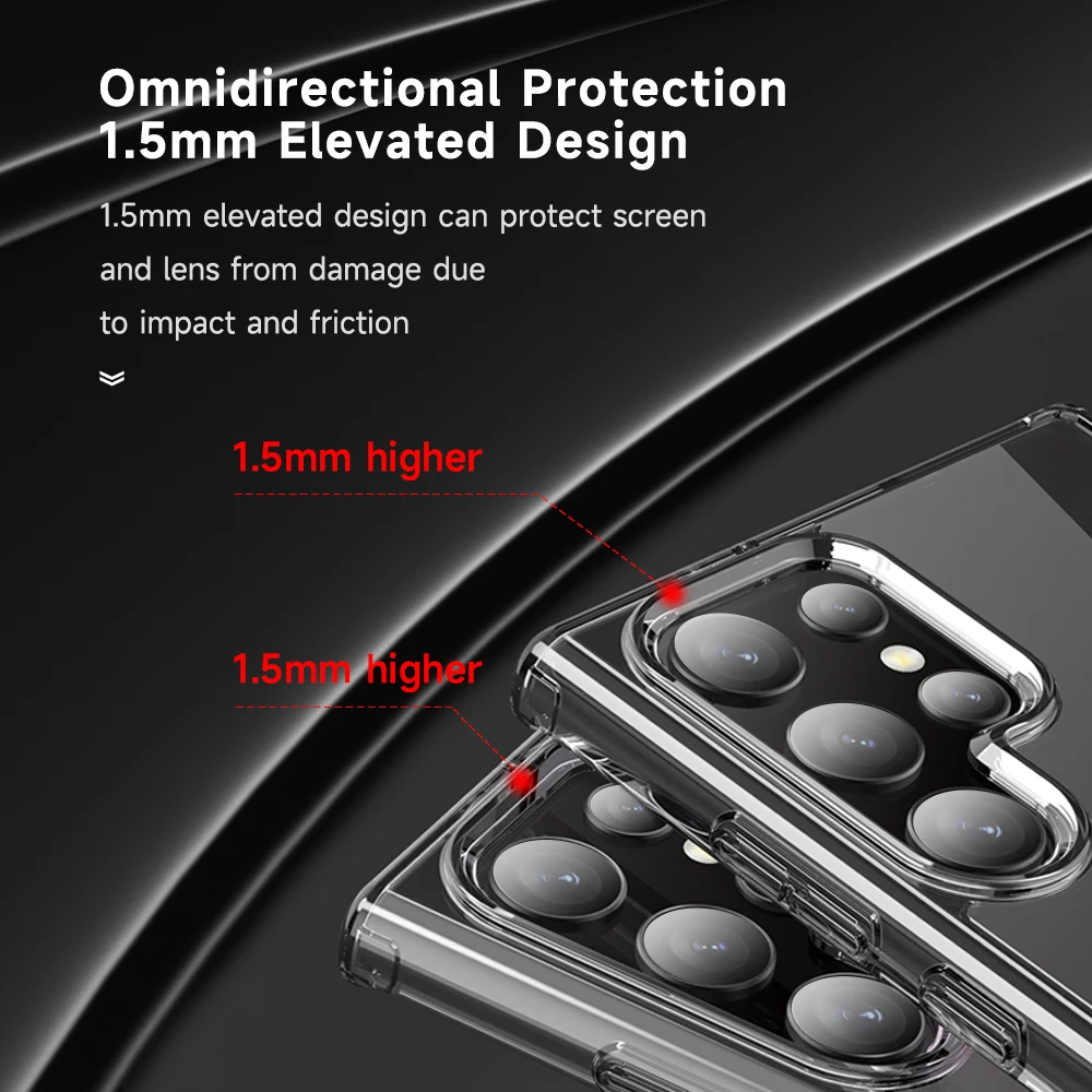 ROCK Transparent Case for Samsung Galaxy S22 Ultra Cover Luxury Ultrathin TPU Protector Case for Samsung Galaxy S22 Plus Fundas silicone cover with s pen