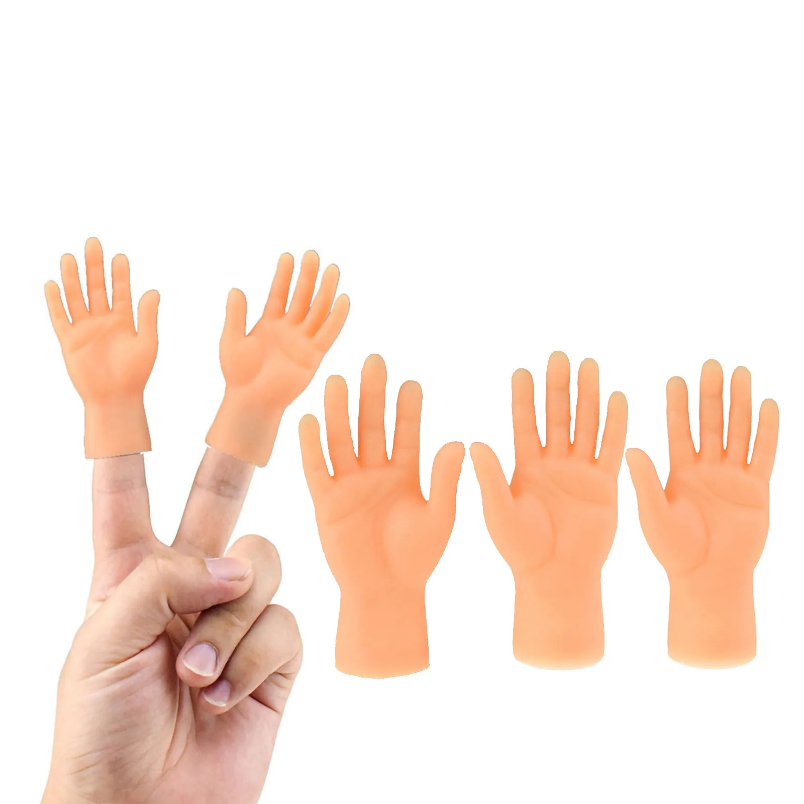 2St Funny Simulation Left Right Mini Hands Finger Hüls Dolls A7U6 MIR Q3P3 