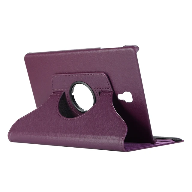 Вращающийся на 360 градусов Чехол-книжка с откидной подставкой из искусственной кожи чехол для samsung Galaxy Tab A A2 10,5 T590 T595 SM-T590 SM-T595 - Цвет: Фиолетовый
