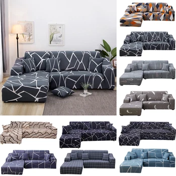 

Sofa Cover Set Geometric Couch Cover Elastic Sofa Cover for Living Room Pets Corner L Shaped Chaise Longue Sofa Cover