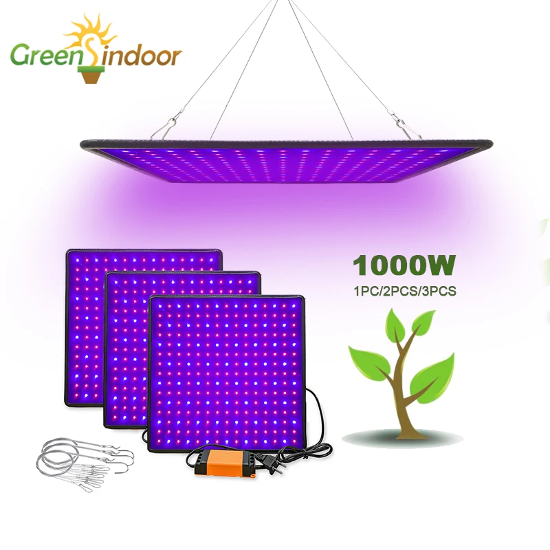 500W LED Grow Light Panel Lamp Full Spectrum Hydroponic Plants Growing Veg XI 