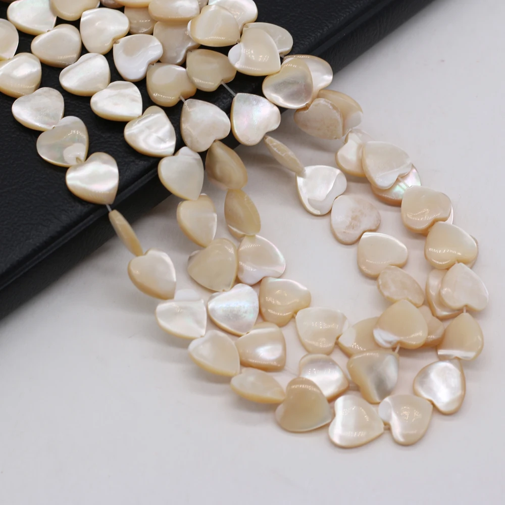 

Natural Shell Beads Yellow Peach Heart Loose Spacer Exquisite Shell Beaded For Jewelry Making DIY Bracelet Necklace Accessories