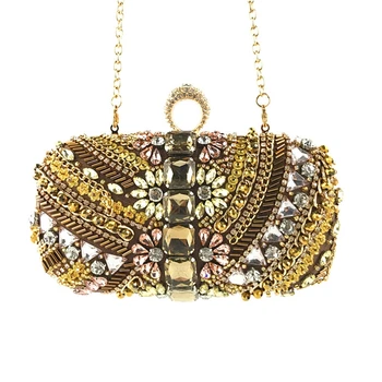 

Stylish Beaded Clutch Evening Bags for Women Formal Bridal Wedding Purse Prom Cocktail Party Handbags