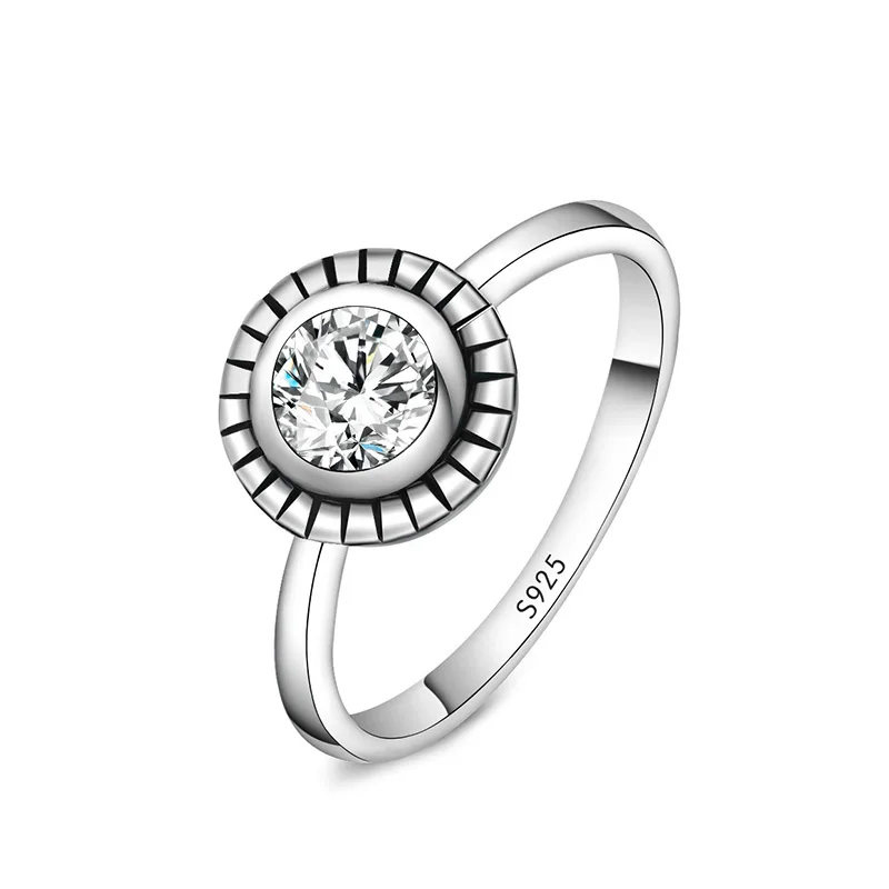Серебряное кольцо талисманы большой цветок с Cz Кристалл Бабочка Белый Cz Сердце палец кольцо для женщин вечерние ювелирные изделия подарок - Цвет основного камня: R144