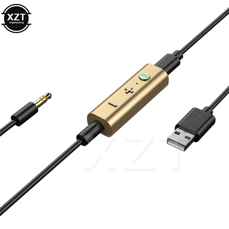 Bluetooth V4.2 автомобильный комплект 3,5 мм разъем беспроводной аудио приемник EDR стерео музыкальный адаптер с HD микрофоном авто динамик для наушников