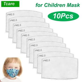 

10Pcs/Set PM2.5 Mouth Mask Replaceable Filter-slice 5 Layers Non-woven Child Kids Activated Carbon Filter (4.7*3inch)