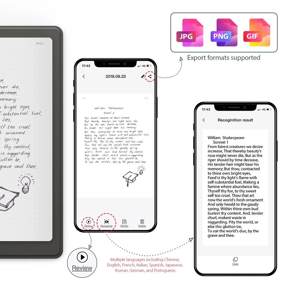  XP-Pen Note Plus Smart Reusable Erasable Notebook Cloud Flash Storage For School Office Supplies Ap - 4000223934178