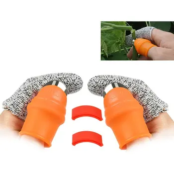 

2-Pack Garden Silicone Thumb Knife Separator Finger Knife Harvesting Plant Gardening Gifts Trim Garden Vegetable Gardening Tools