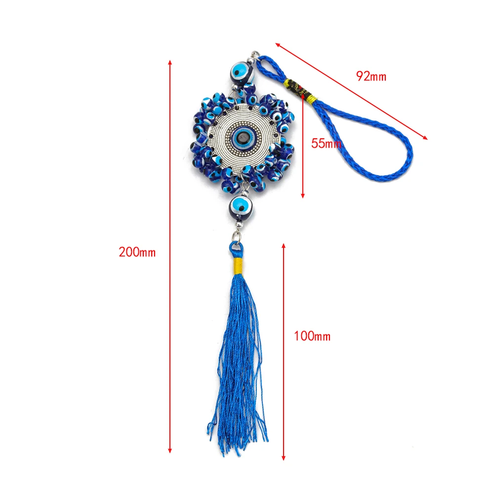 Lucky Eye Tassel турецкий брелок для ключей от сглаза автомобильный брелок настенный металлический кулон брелок держатель ювелирных изделий для женщин мужчин EY6537