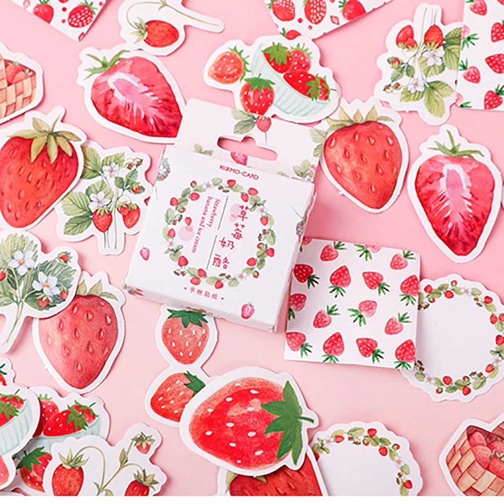 Lychee Life 45 шт. клубника Уплотнительная наклейка для сыра уплотнительные наклейки для скрапбукинга DIY скрапбукинга Украшение для альбома наклейка