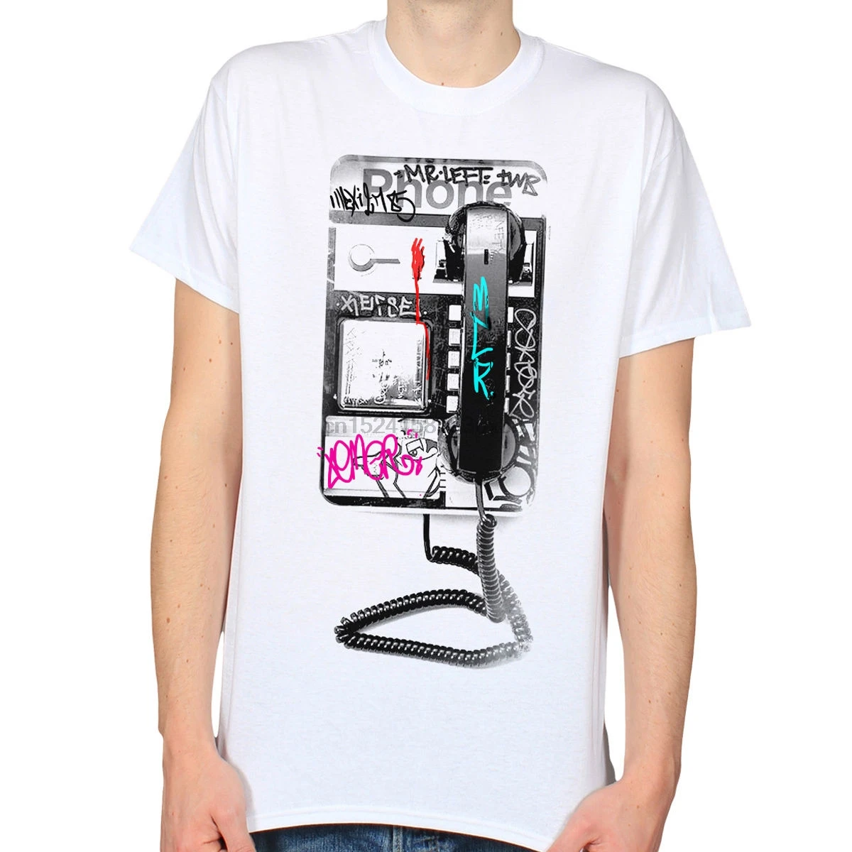 GRAFFITI PHONE STREET ART BOMBING TAGGING SPRAYPAINT HIP HOP MENS T-SHIRT TEE High Quality Men T Shirts top tee |