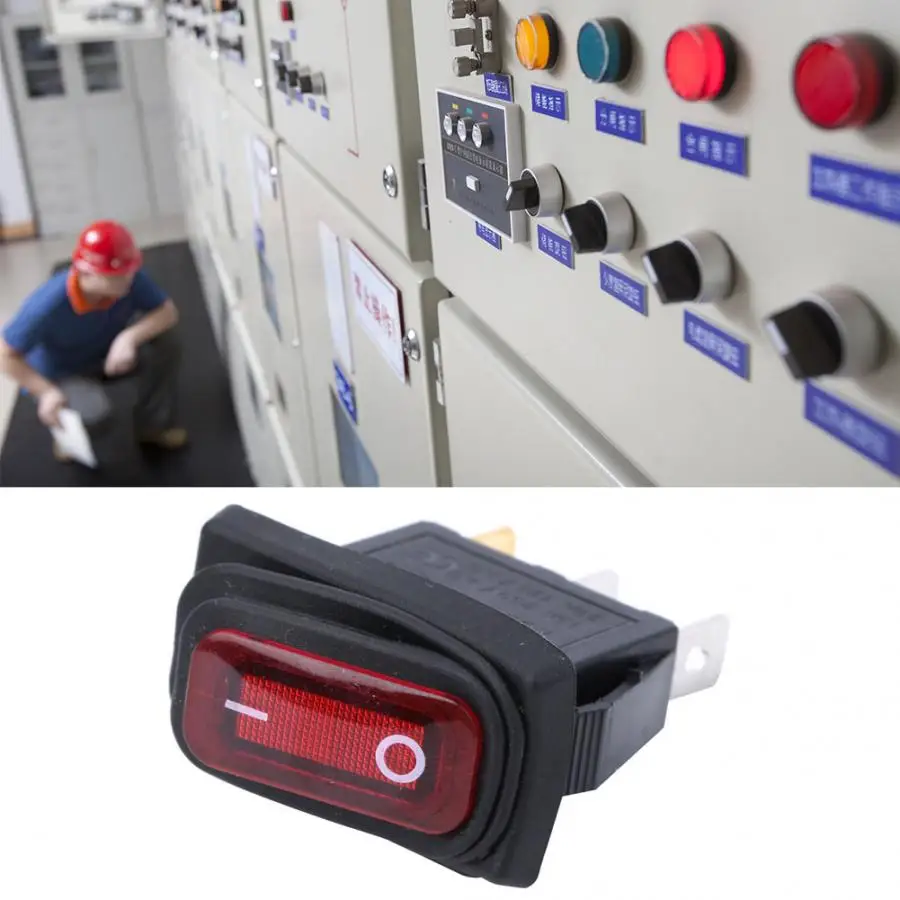 

3Pcs ON/OFF Light Switch Heavy Duty 3 pin DPST Waterproof Toggle Rocker Switch with LED 250VAC/125VAC for Auto Boat