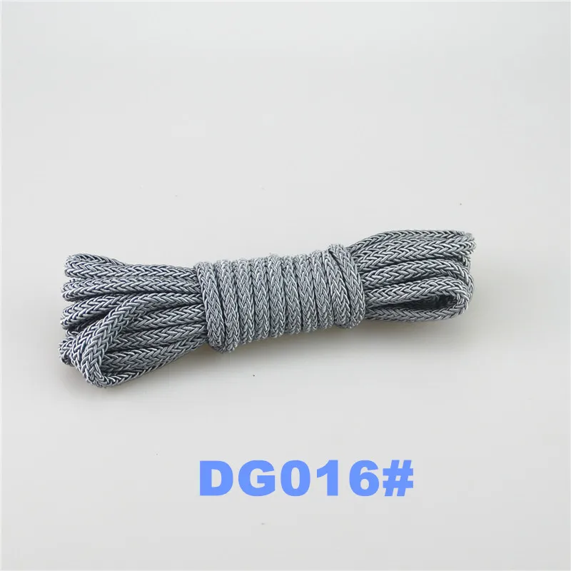 dg016 FASMILEY шнур для изделий ручной работы плоские ювелирные изделия фурнитура плетеная веревка многоцветная 16 витая нить DIY аксессуары струнные Supplys 5 м DS216 - Цвет: dg016