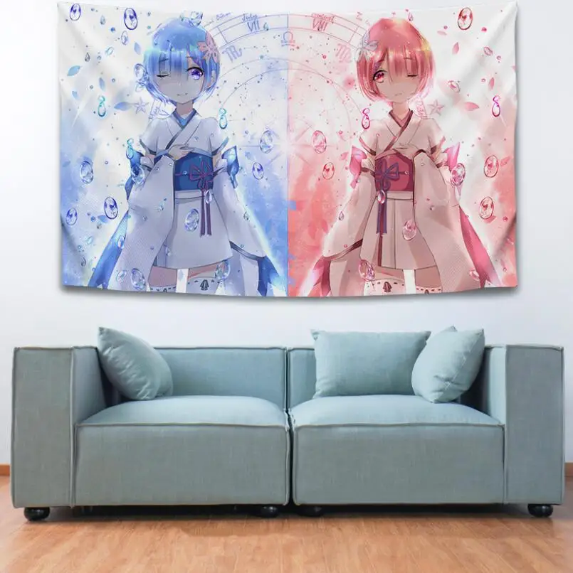 

Rem Ram Painting Tapestry 3D Printing Tapestrying Rectangular Home Decor Wall Hanging 03