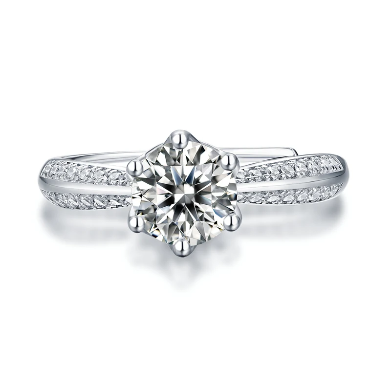 1.0Ct Moissanite Diamond Engagement Ring