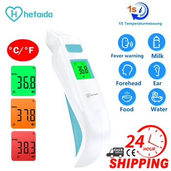 

HeTaiDa Digital Thermometer Forehead Ear Non-Contact Body Thermometer Infrared Digital Adult Thermometer IR LCD Baby Termometro
