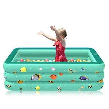 

Summer Inflatable Swimming Pool Rectangular Thicken PVC Paddling Pool Bathing Tub Outdoor Swimming Pool Toys For Kids
