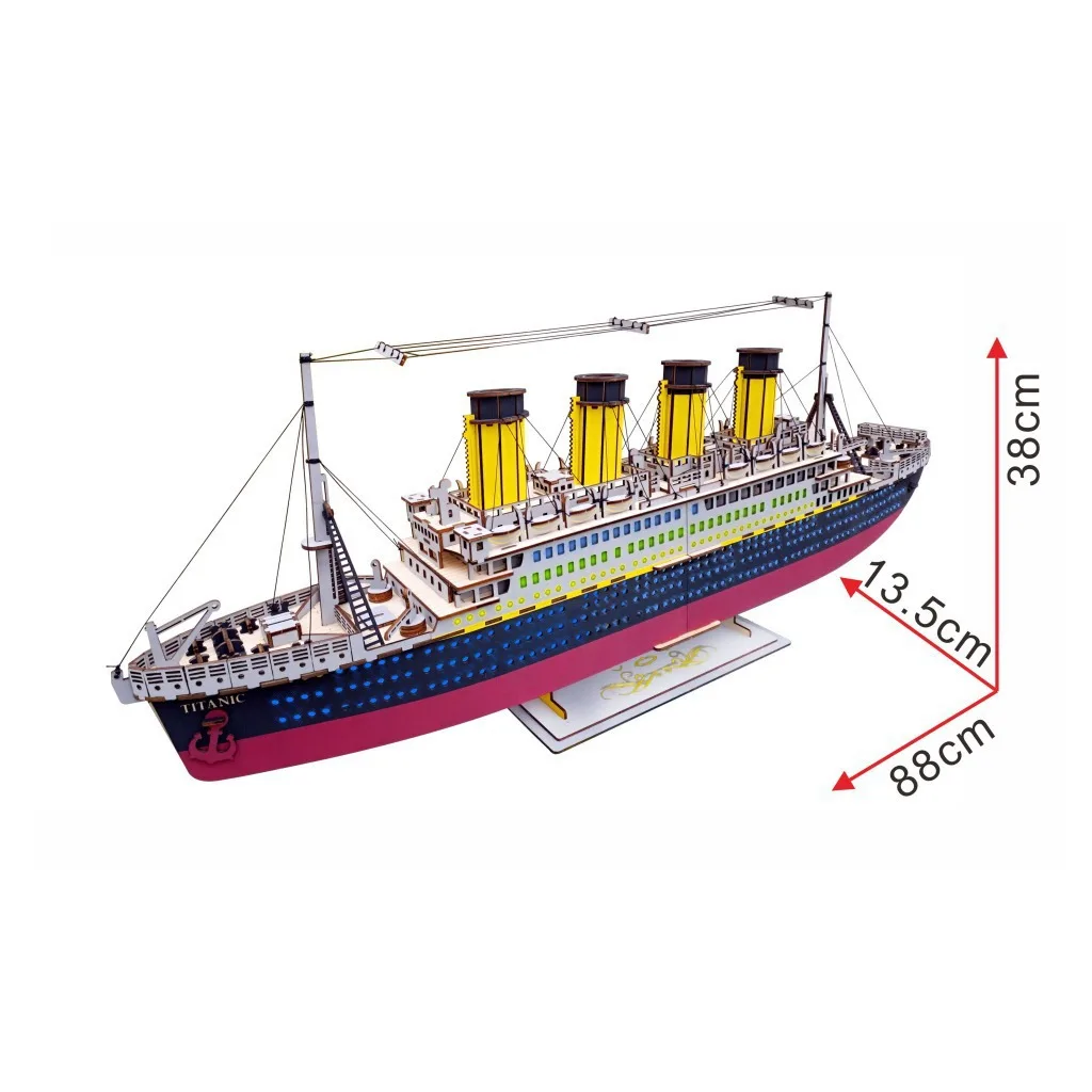 

Titanic Boxed 3D Wooden Model 3D Puzzle Model Jigsaw Puzzle Laser Cutting DIY