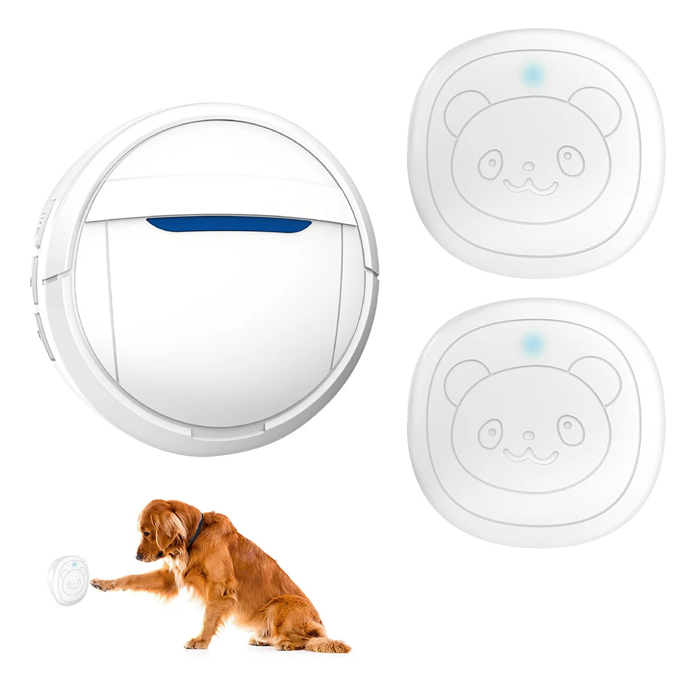 Pet Dog Doorbells Wireless Door Bell House-training Multifunction Sensor Motion (Receiver & Transmitters) Training Tool-0