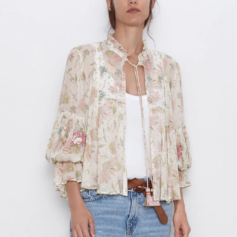 

Women Thin Kimono Cardigan Long Sleeve Loose Shawl Floral Print Chiffon Tops Lady Casual Outerwear Sun Protection Clothing