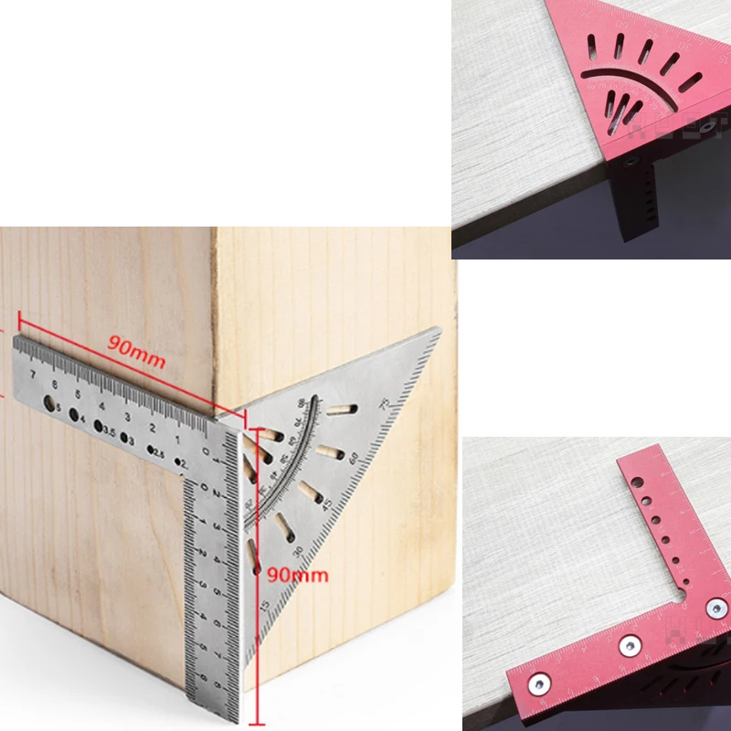 90 Degree Metric Gauge Measuring Gauging Details about   Plastic Ruler Square Layout Miter 45 