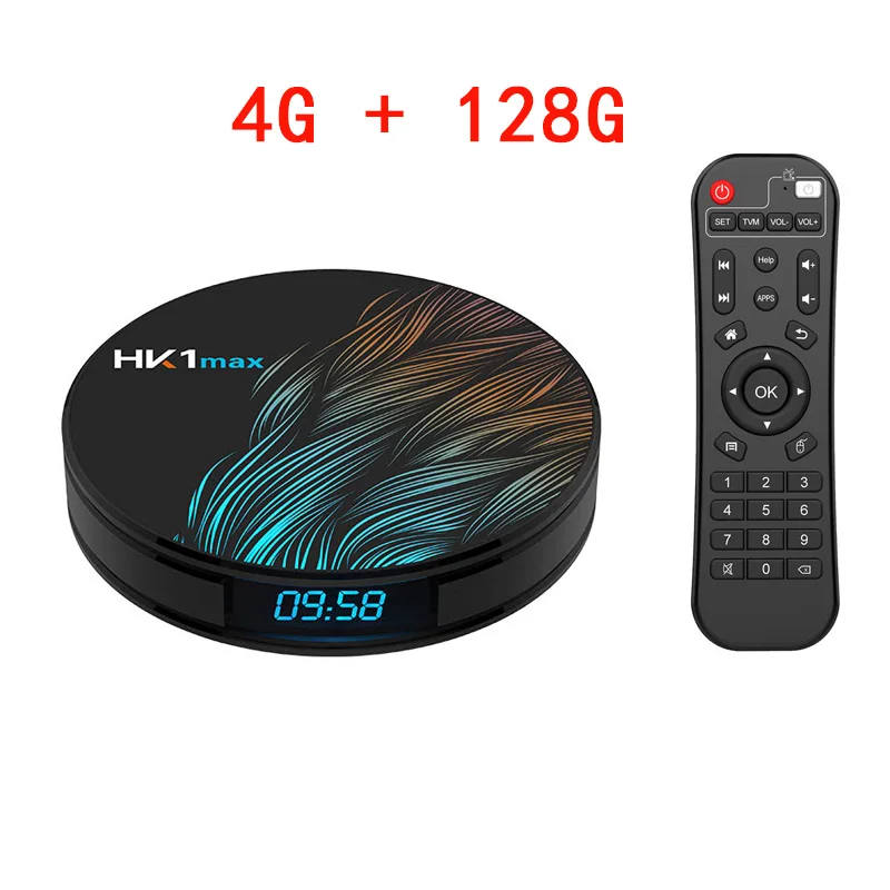 4G128G Normal remote HK1 Max Smart tv Box Android 9,0 4GB 64GB RK3318 4K 5,8 Wifi BT Netflix Youtube Google Play телеприставка медиаплеер PK H96 max - Цвет: 4G128G Normal remote