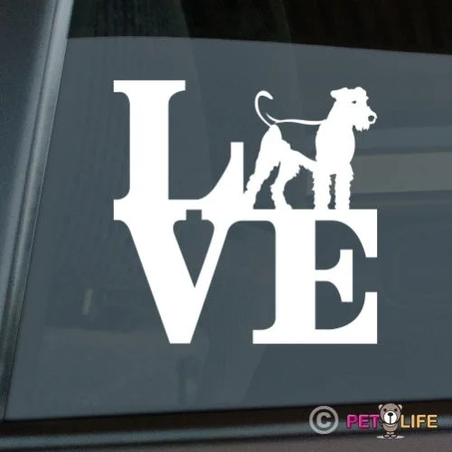 Наклейка Love Airedale штамповочный станок из винила-парка терьера