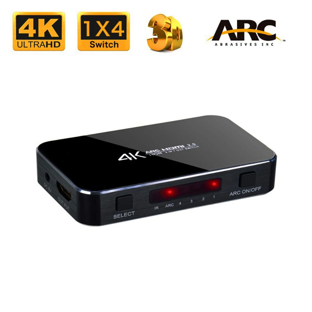 HDMI переключатель 2,0 4K HDMI сплиттер переключатель 4 в 1 выход с аудио экстрактор разветвитель для HDTV