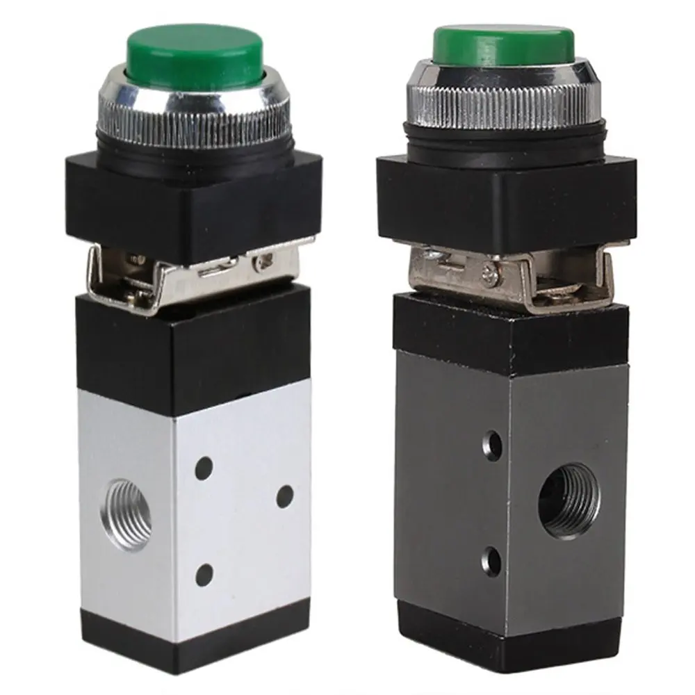 

PT1/4 Green Push Button Metal Plastic Pneumatic Mechanical Valve MSV-98322PPL