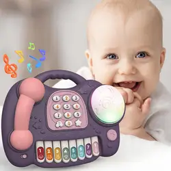 Jouets pour bébés, Piano Musical, téléphone portable, jouet Musical pour enfants, Simulation d'apprentissage, Machine à histoires musicales, cadeaux d'anniversaire 