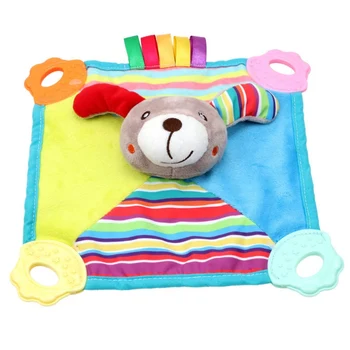 

Baby Toy Soft Plush Animal Printing Doll Toy Infant Appease Towel Grasping Rattles Playmate Calm Toys