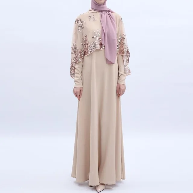 Мусульманское платье одежда из Дубая для Женский Восточный халат Caftan осень зима