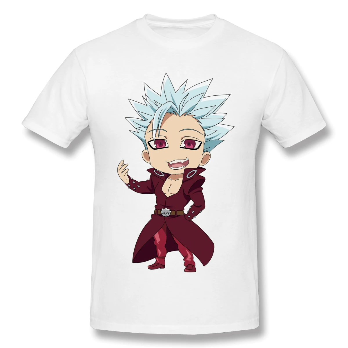 Футболки мужские Семь смертных грехов Бан гриннинг. (Chibi) забавная хлопковая