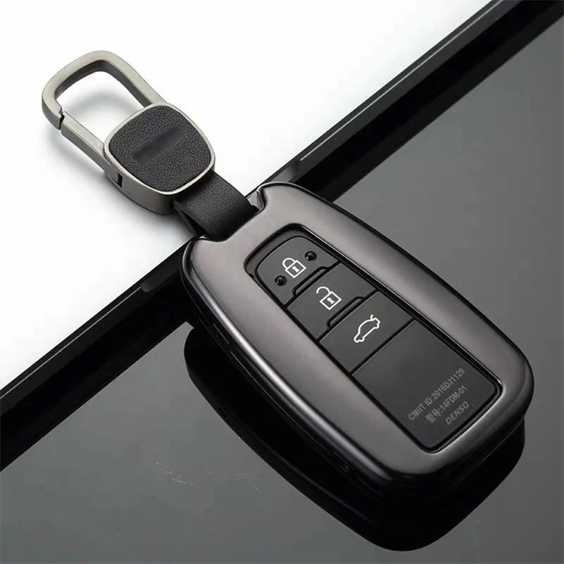 Type A-Gray Алюминиевый сплав автомобильный брелок чехол умный пульт дистанционного управления подходит для Toyota Camry - Название цвета: Type A-Gray