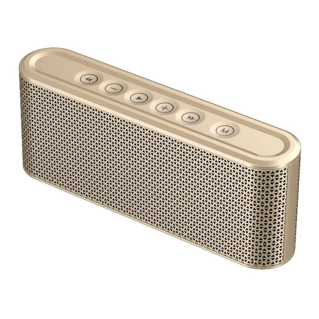 X6 Gold X6 телефон беспроводной Bluetooth динамик карта U диск сабвуфер 8000 мАч Зарядка сокровище маленький audio10W мини портативный динамик touch 2 - Цвет: X6 Gold
