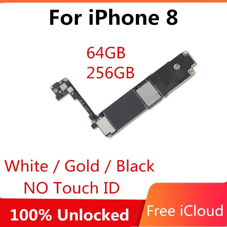 Оригинальная материнская плата для iPhone 8 Заводская разблокированная с сенсорным