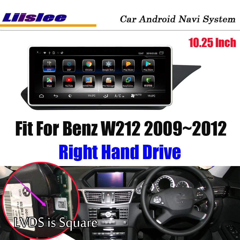 

Liislee Android For Benz W212 RHD Right Hand Drive 2009~2012 Stereo Carplay Screen NO DVD Player Map GPS Navigation Media System