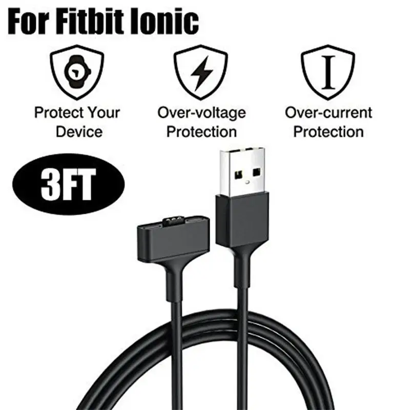 Умные аксессуары USB кабель для зарядного устройства кабель Шнур замена часы зарядное устройство для Fitbit ionic