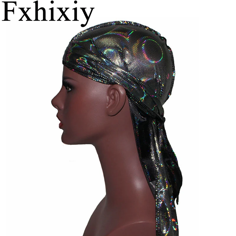 Accessori Per Capelli Laser Durag Fare Doo Du Straccio Bandane Copricapi Onde Delle Donne Degli Uomini Di Lunga Coda Cappello Da Pirata Turbante Coper