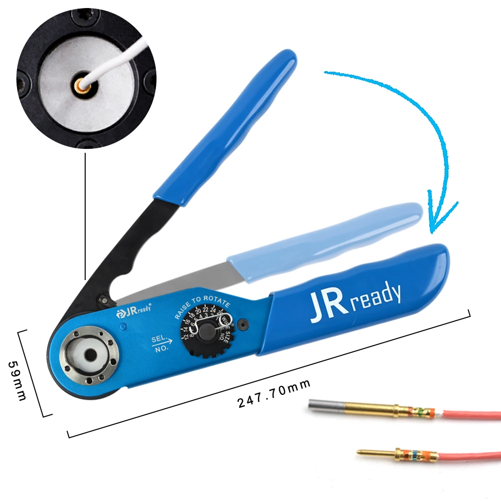JRready JRD-FT8 авиационный Железнодорожный обжимной инструмент 12-26AWG поддержка провода/кабельный контакт/контактный/разъем/терминал обжимной в разъем