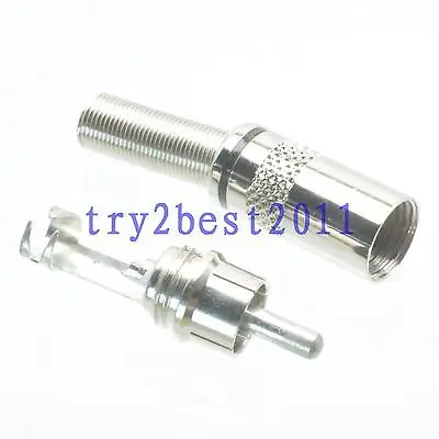 

DHL/EMS pcs Connector RCA TV plug pin jacketed clamp RG58 RG142 LMR195 RG400 straight -C1
