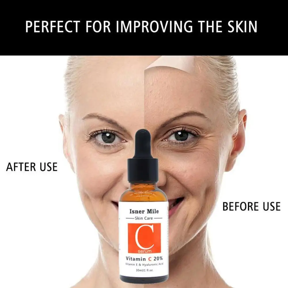 NEW Vitamin C 20% Serum Hyaluronic Acid Retinol Isner Mile 30ml V 2.5% Face Serum Anti Wrinkle Whitening Moisturizing Skin Care NEW Vitamin C 20% Serum Hyaluronic Acid Retinol Isner Mile 30ml V 2.5% Face Serum Anti Wrinkle Whitening Moisturizing Skin Care