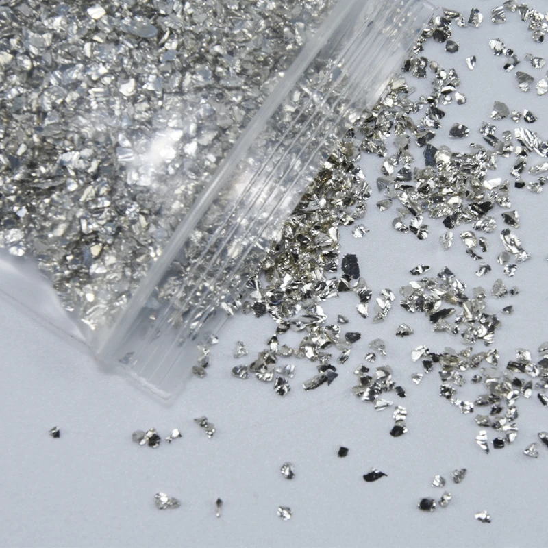 12 Colors Crushed Glass for Crafts, Irregular Glitter Metallic