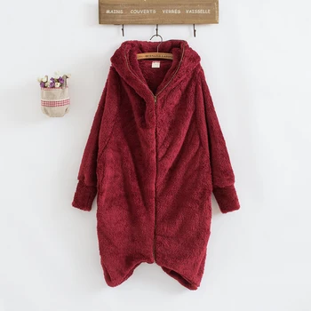 

Double Sided Zipper Air Cardigan Winter Coat Womens Oversize Lapel Wool Blend Belt Wool Coat Outwear Jacket Femme