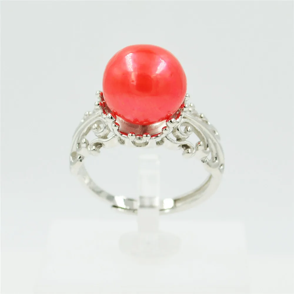 S925 Sterling Silver Court Designs Pearl Beads Ring Mountings Jewelry Making Diy Fashion Rings Mounts Fittings Size 6-9