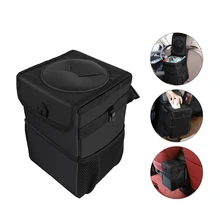 Творческая большая емкость складывающаяся Автомобильная корзина для мусора Водонепроницаемая Автомобильная спинка сиденья для хранения герметичная Автомобильная мусорная корзина с эластичной верхней крышкой