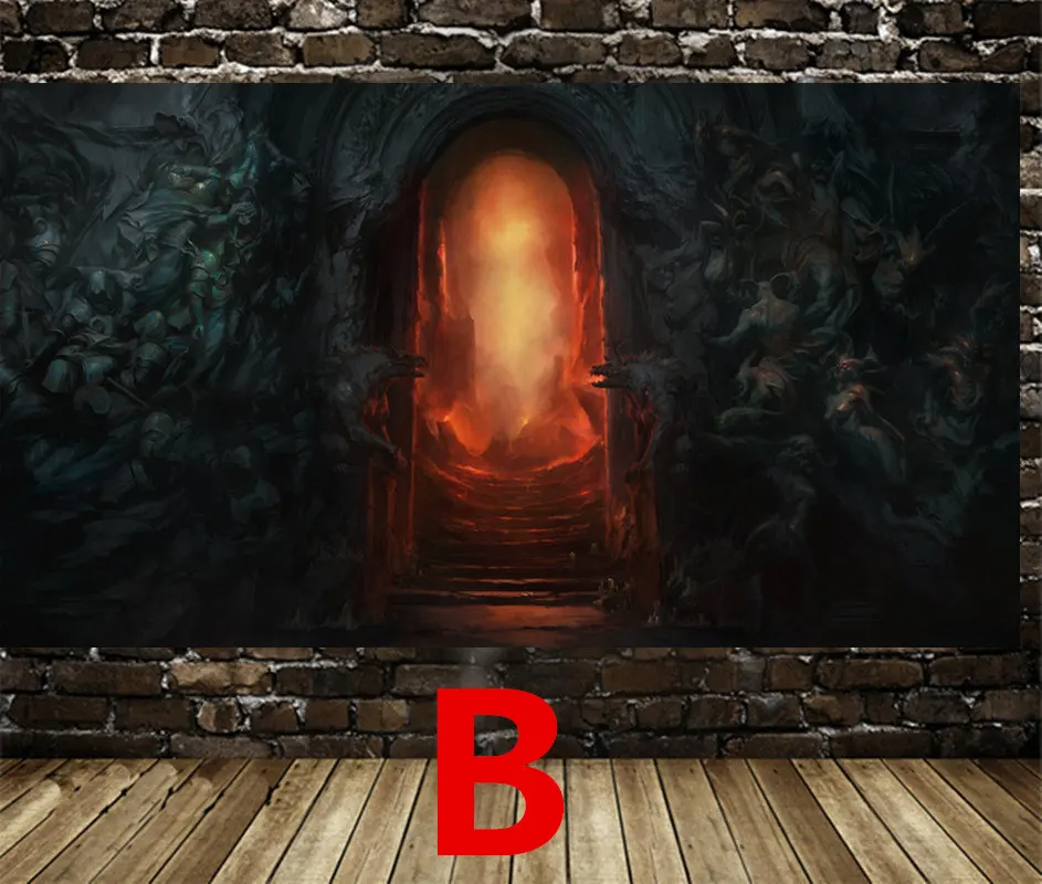 B Diablo IV HD игровой плакат Diablo Iv Lilith Холст Плакаты, постеры, украшение для спальни, наклейки на стену - Цвет: B