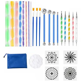 

25Pcs Mandala Tools Durable Mandala Drawing Tool Stone Dotting Tools Painting Tool for Home Store