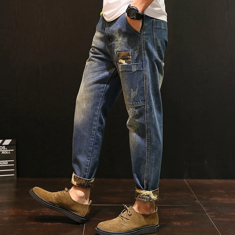 Подходящие ко всему Индивидуальные брюки для молодых мужчин брендовая хлопковая