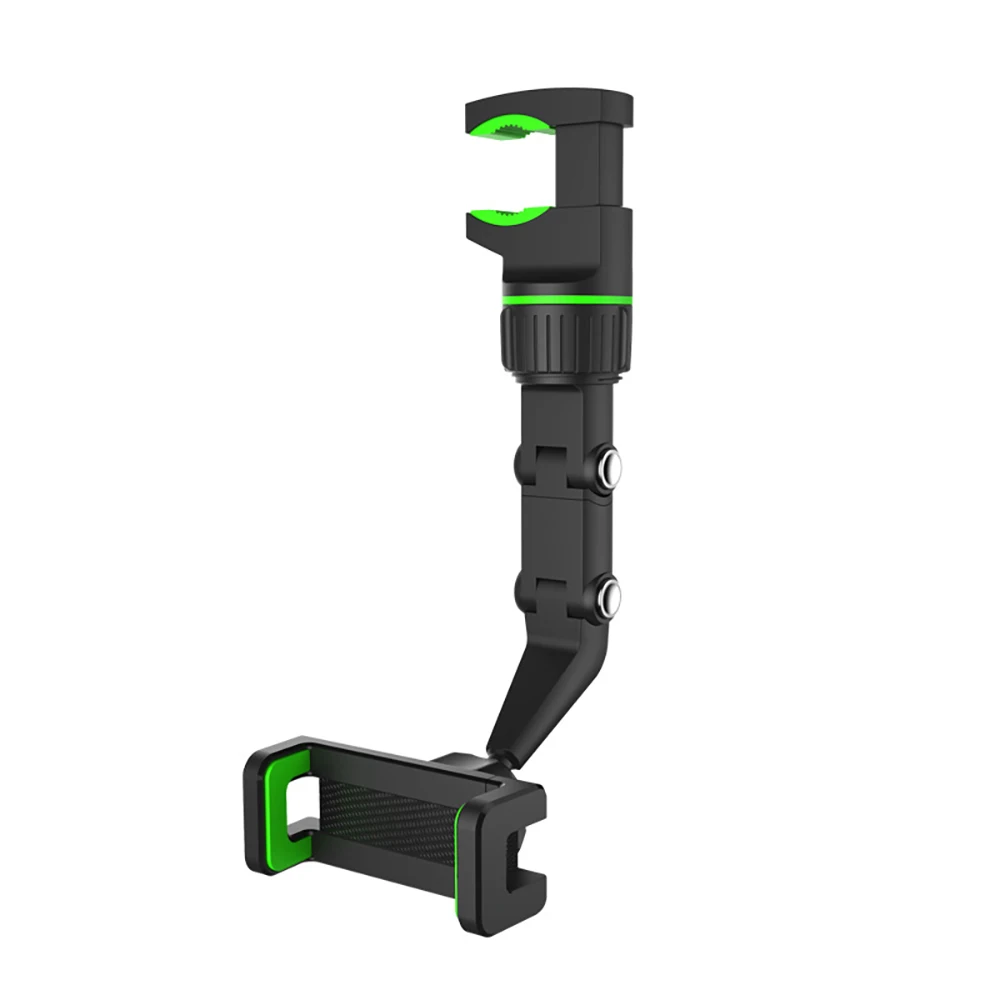 adjustable phone stand Universal Multifunction Rearview Mirror Phone Holder GPS Navigation Bracket For iPhone 12 11 Adjustable Clip Lazy Mount Stand phone stand for desk Holders & Stands